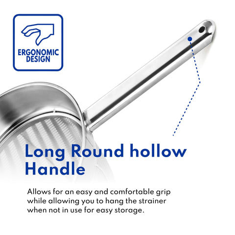Perforations drain liquid efficiently in New Star bouillon strainer