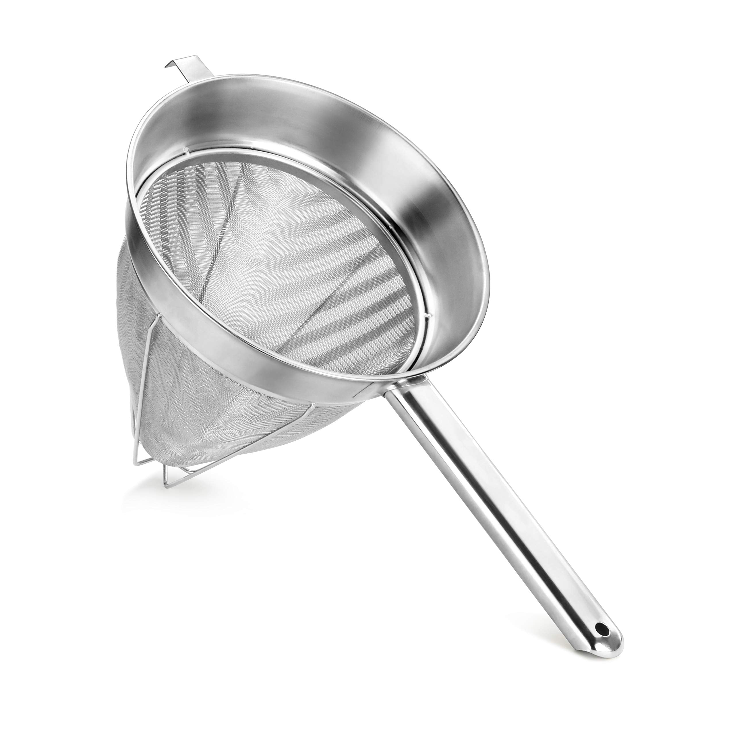New Star Foodservice bouillon strainer in stainless steel for silky stocks and broths