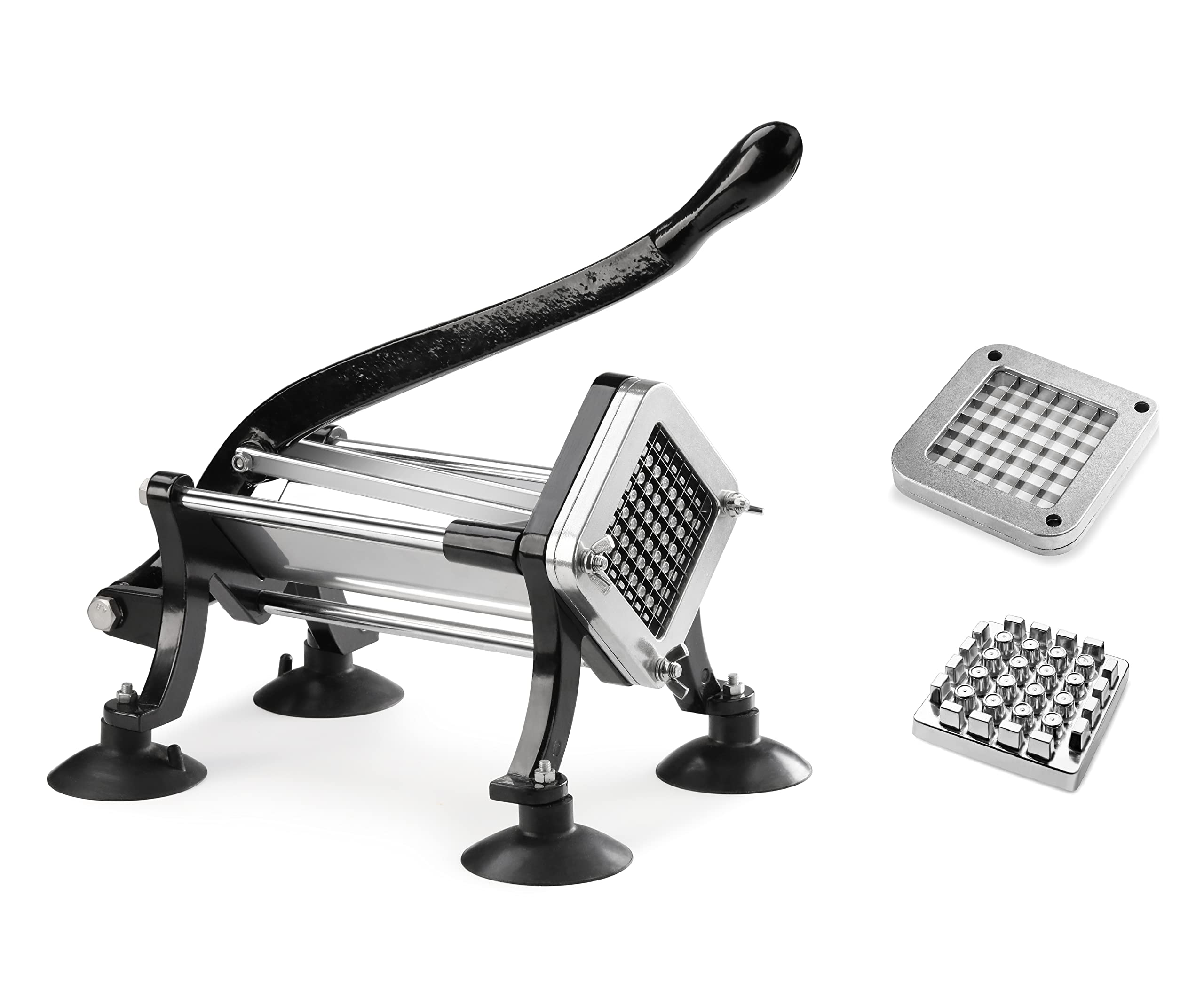 New Star Foodservice 43204 French fry cutter with suction feet for stable operation.