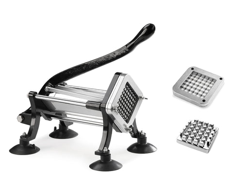New Star Foodservice 43204 French fry cutter with suction feet for stable operation.