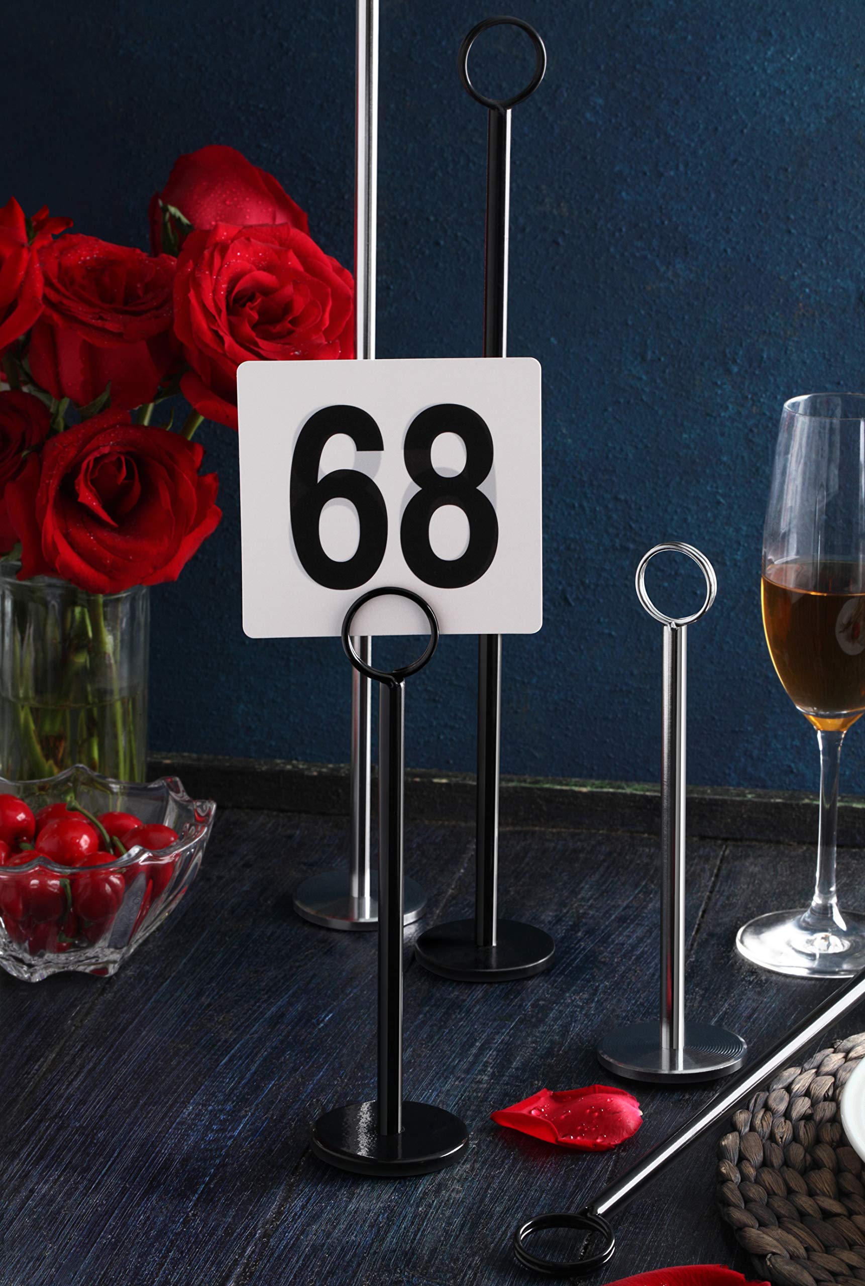 New Star Foodservice restaurant display clip aids efficient table marker display.