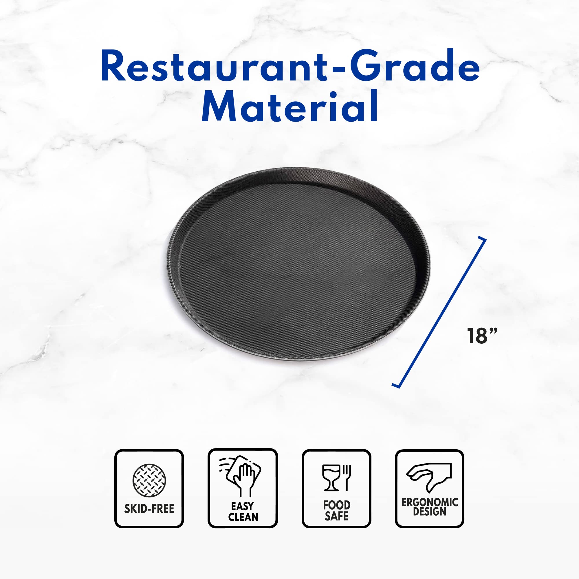 New Star Foodservice round tray cleans easily after use.