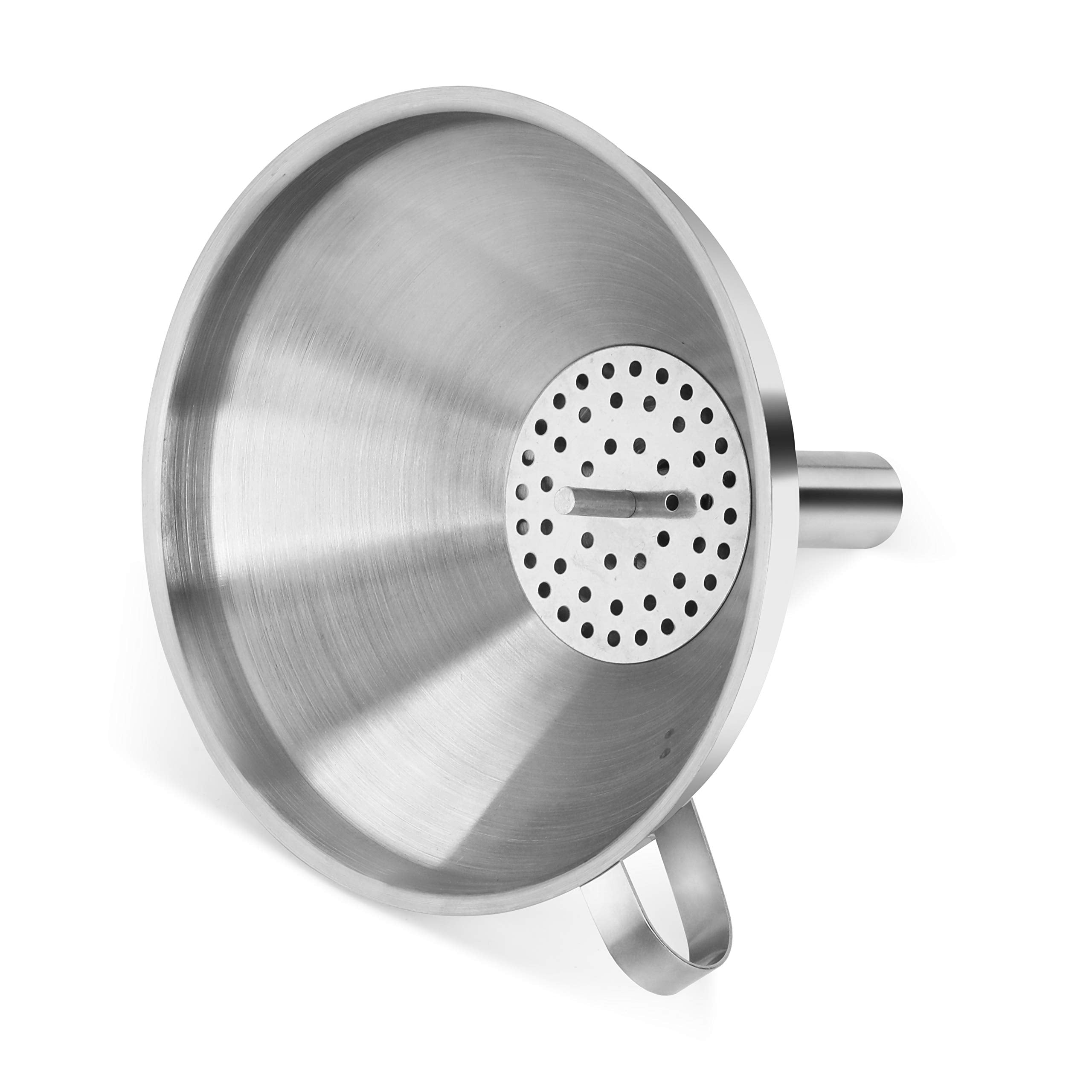 New Star Foodservice detachable strainer allows quick solids filtration.