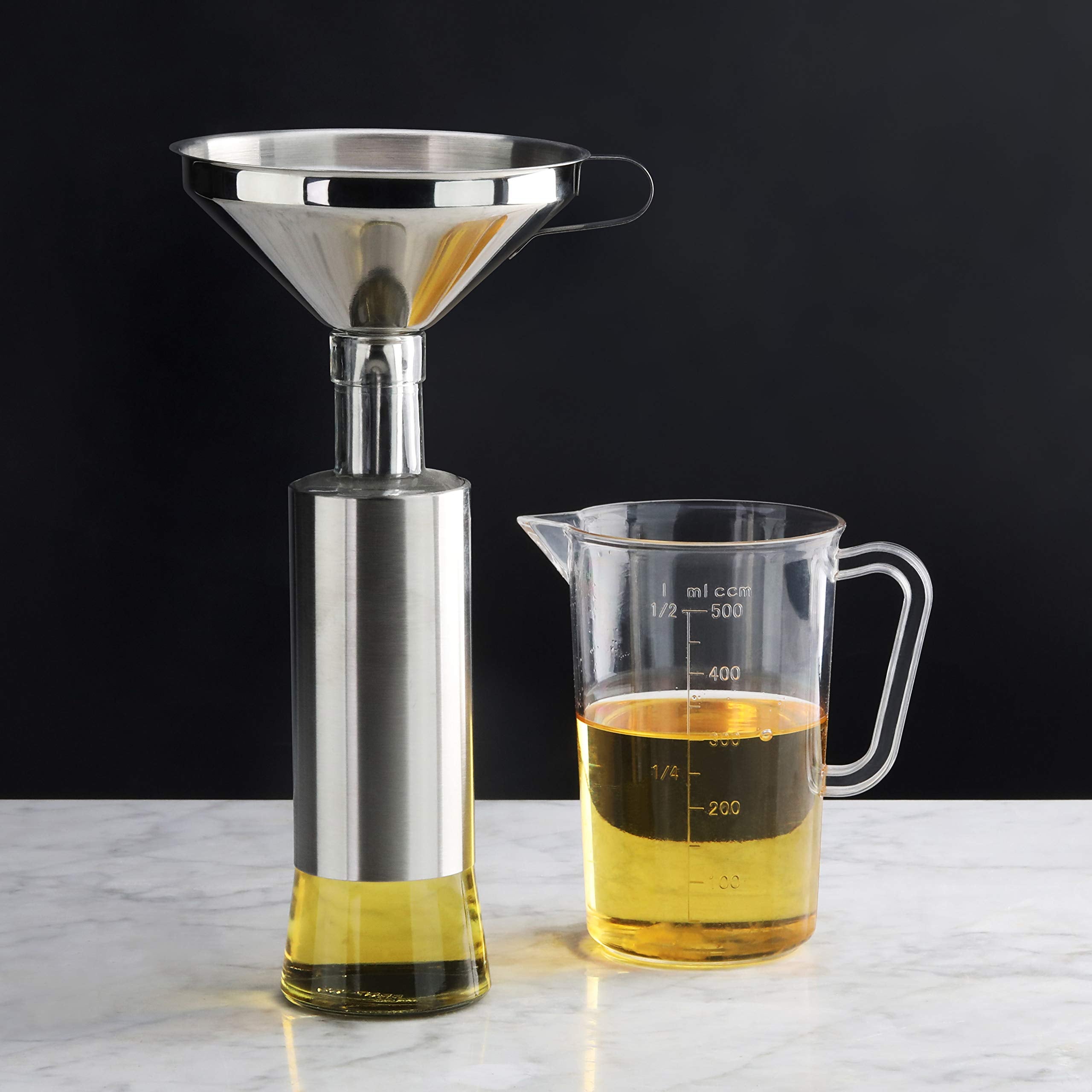 New Star Foodservice dishwasher-safe funnel for easy cleanup after service.