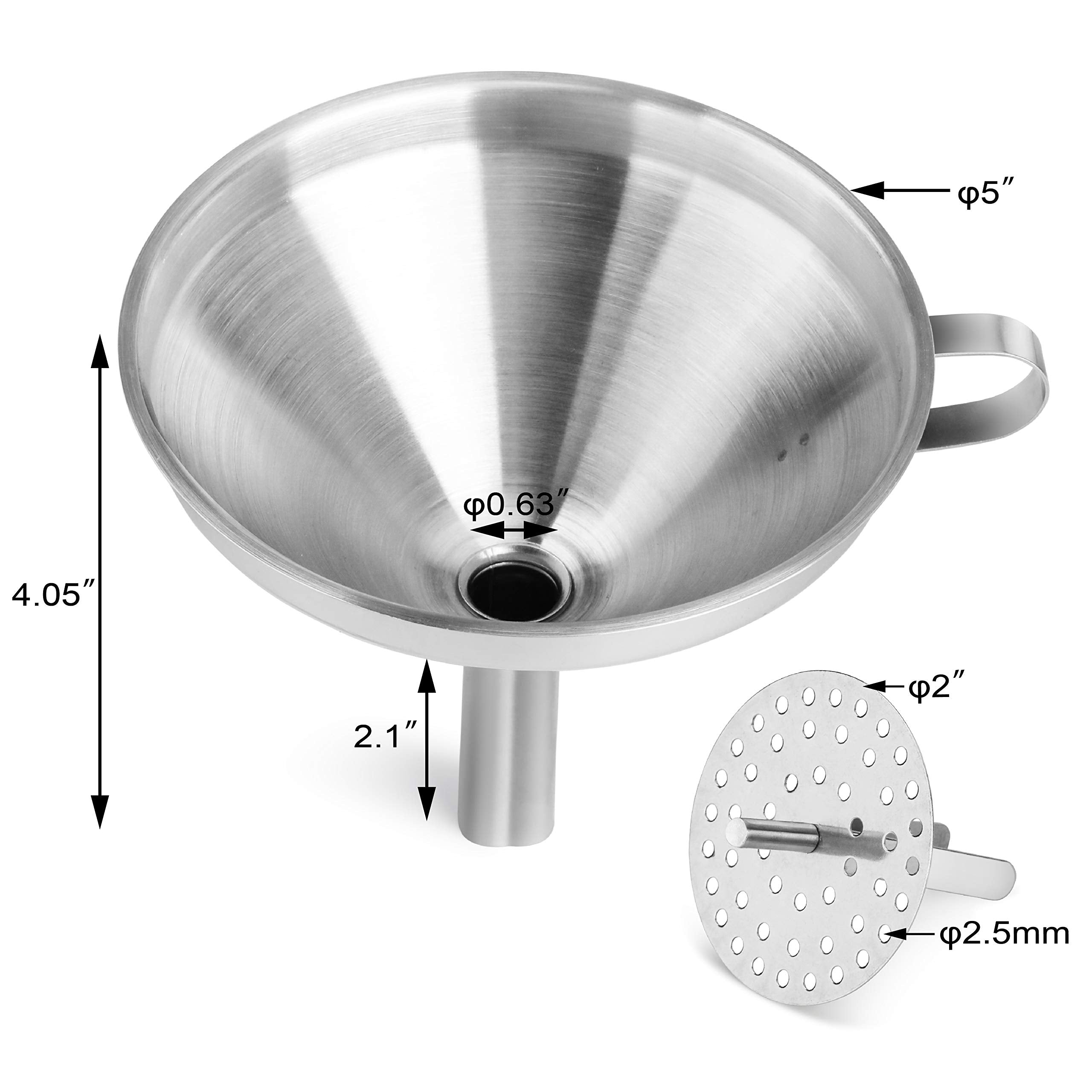 New Star Foodservice heavy-duty stainless funnel withstands frequent restaurant use.
