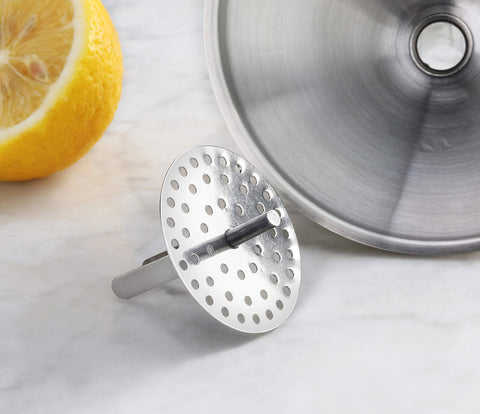 New Star Foodservice silver funnel complements professional kitchen tools.
