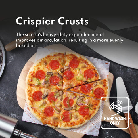 New Star Foodservice pizza screen in stacked arrangement illustrating bulk storage readiness