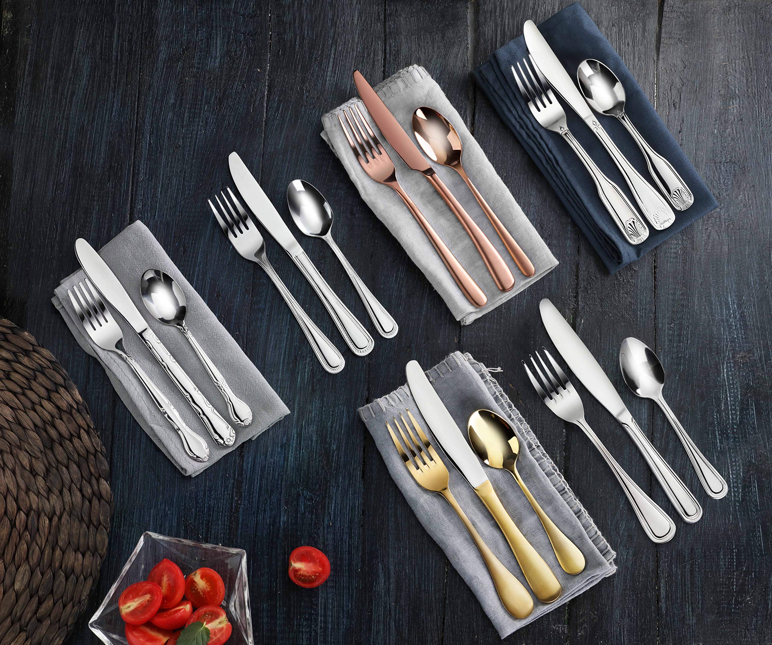 New Star restaurant-grade look for home dining with durable stainless steel.