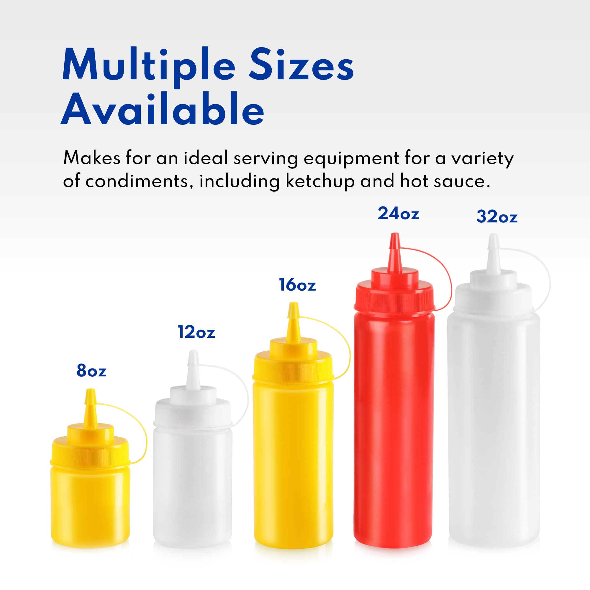 New Star Foodservice clear body lets you monitor levels during service.