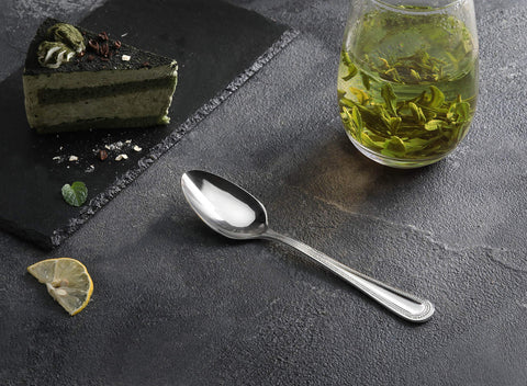 New Star Bead Pattern table setting adds refined style to meals.