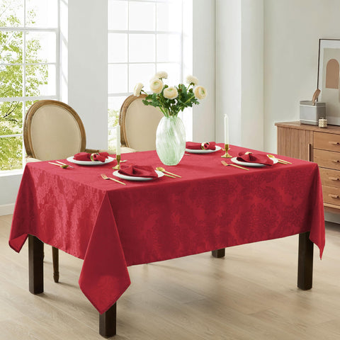 Newbridge Barcelona Damask closeup showing woven damask detail for refined tables