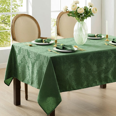 Indoor dining with Newbridge tablecloth enhances ambiance for weddings and banquets.