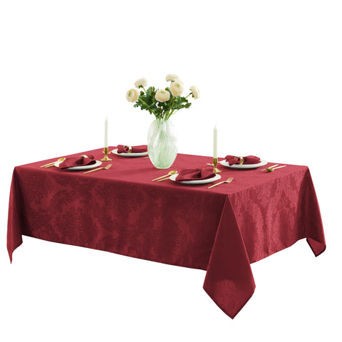 Newbridge Barcelona Damask Tablecloth polyester fabric offers easy care.