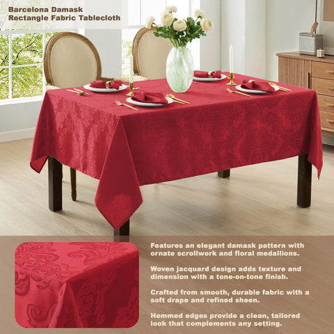 Newbridge Barcelona Damask tablecloth with no iron finish ideal for busy hosts
