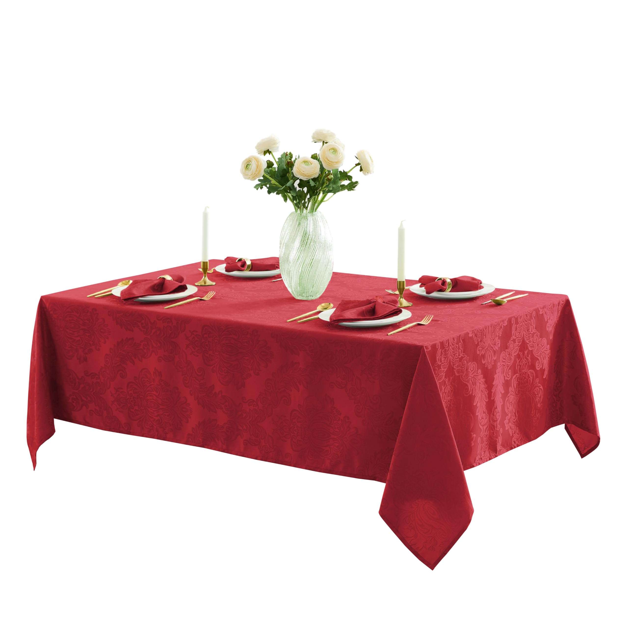 Newbridge Barcelona Damask 60x120 rectangle demonstrating generous seating