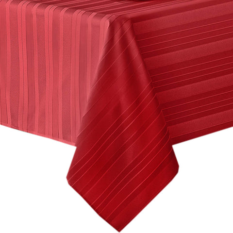 Napkins sold separately pair beautifully with the Newbridge red satin stripe tablecloth.