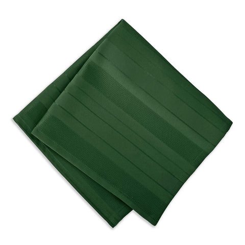Newbridge napkins in holiday design resist stains and wipe clean for simple cleanup.