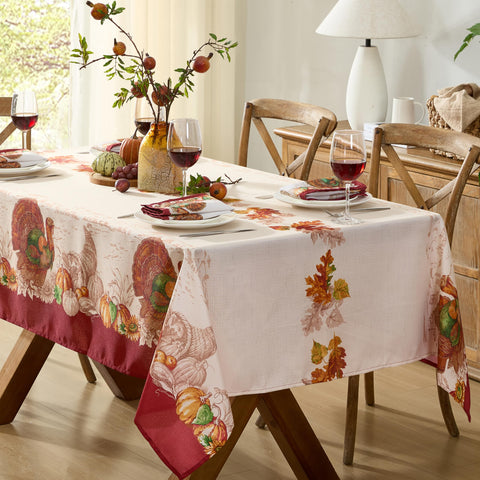 Newbridge indoor-outdoor friendly design suits fall entertaining and seasonal meals.