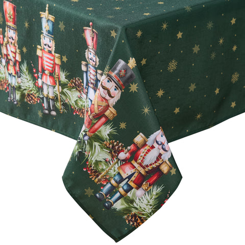 Newbridge holiday tablecloth supports indoor and outdoor dining.