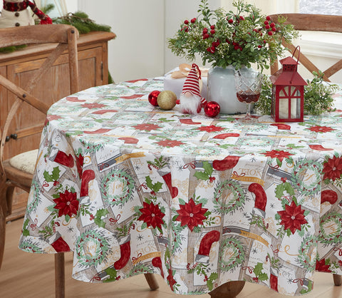 Newbridge festive cover suits winter parties with durable wipe-clean convenience