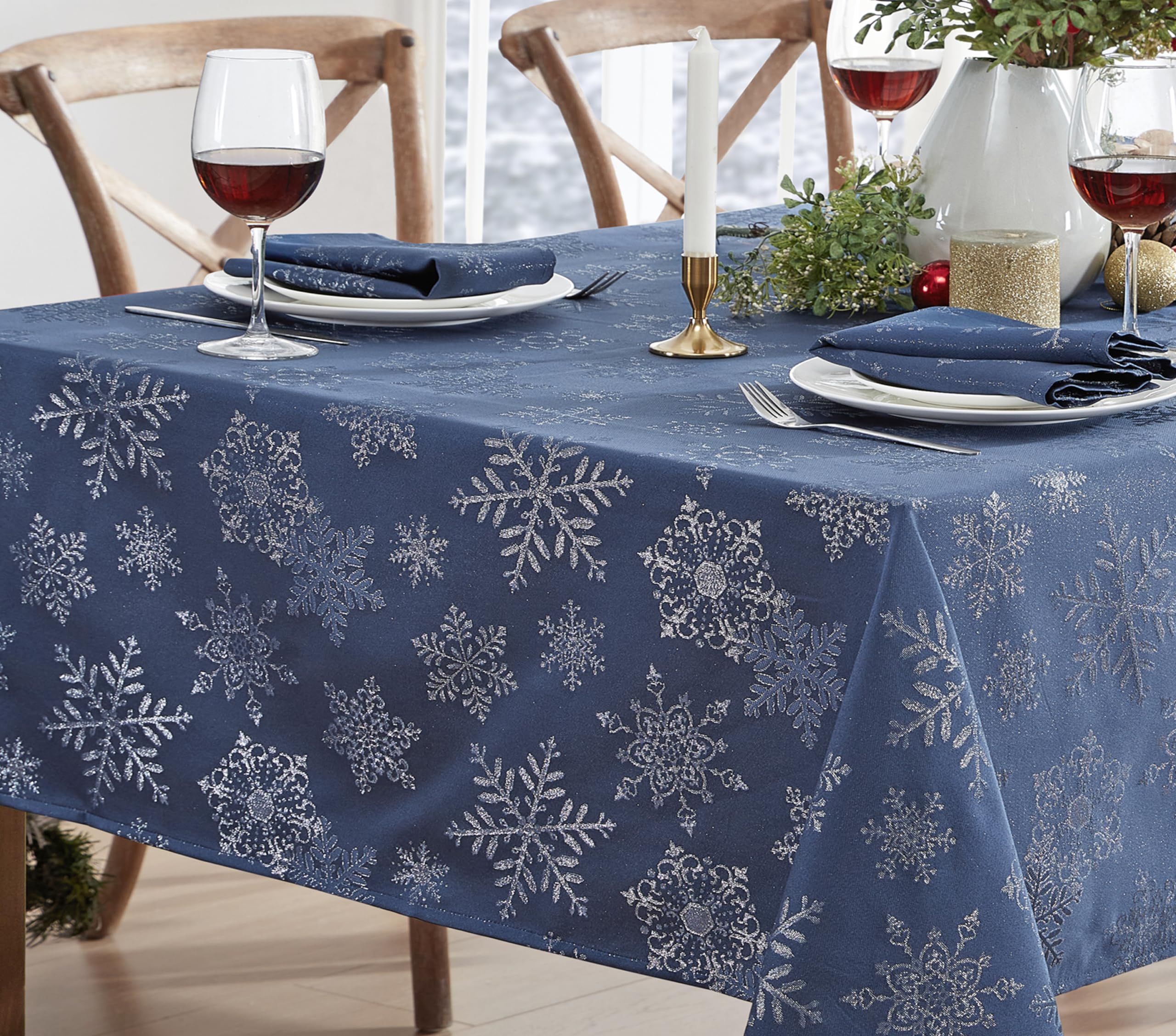 Newbridge metallic snowflakes sparkle up-close for vibrant seasonal mood