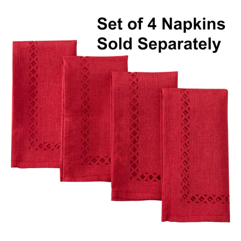 Newbridge 17x17 inch square napkins offer versatile indoor and outdoor use.