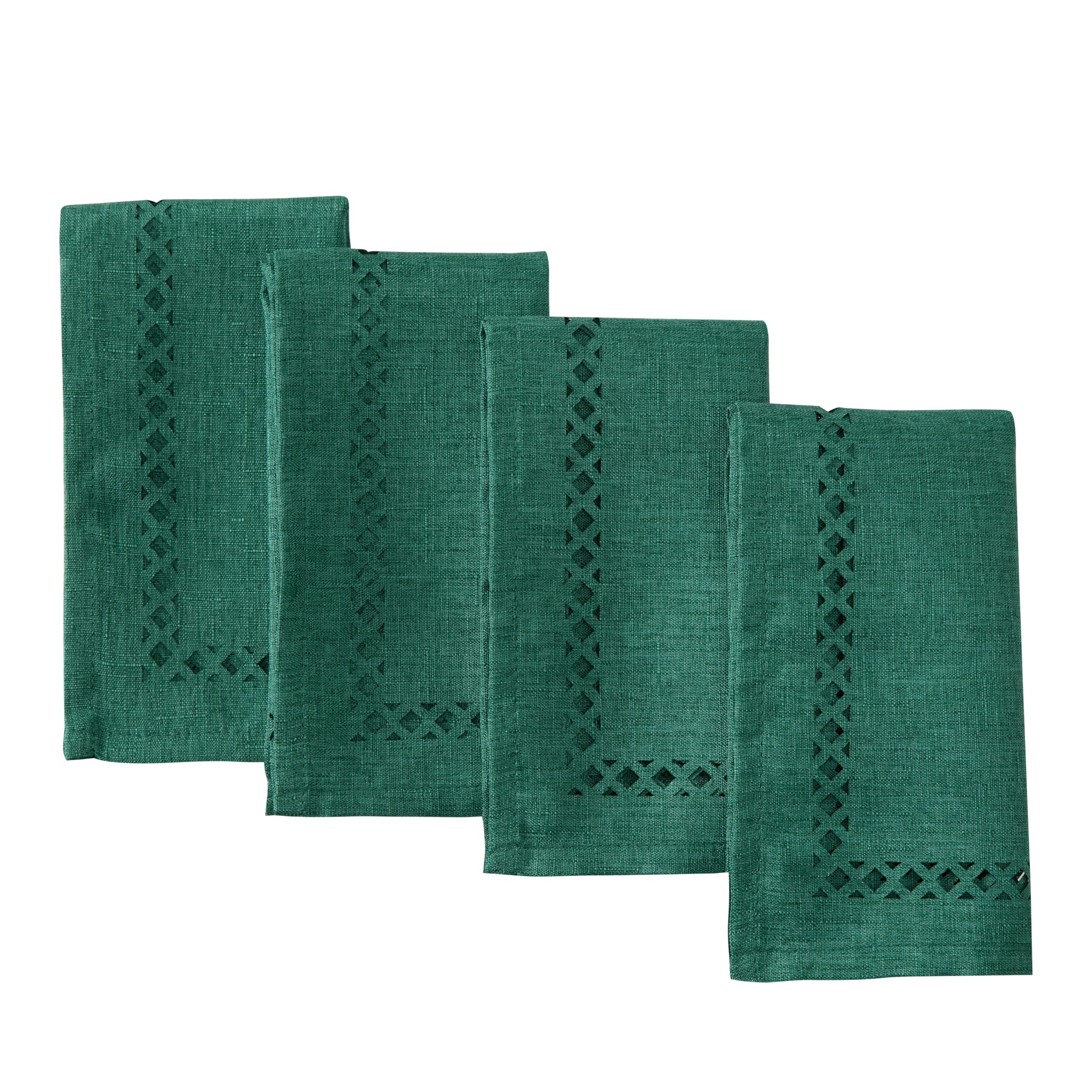 Newbridge napkins with Christmas square Provence lattice cutwork for festive tables.