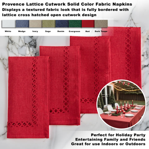 Newbridge four-piece set displayed on red table for holiday charm.