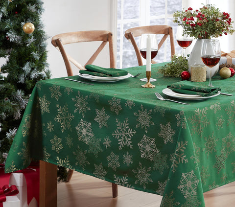 Newbridge no-iron, soil-resistant fabric supports quick cleanup after meals.