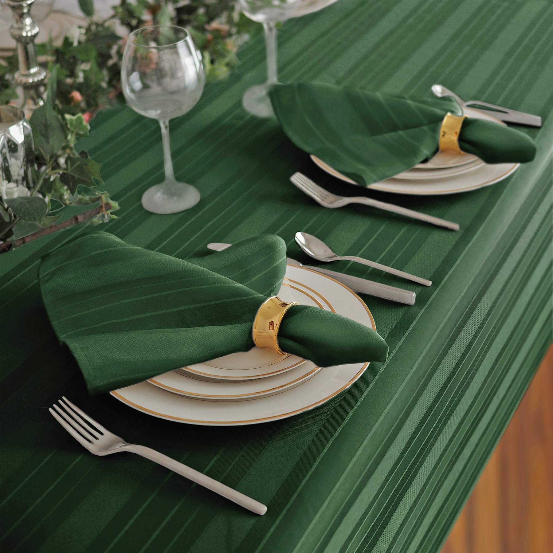 Newbridge polyester napkins offer wrinkle resistance and easy care for busy entertaining.
