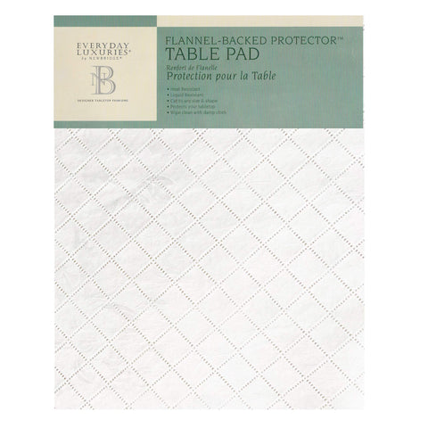 Newbridge Quilted table pad top view shows full spill protection.
