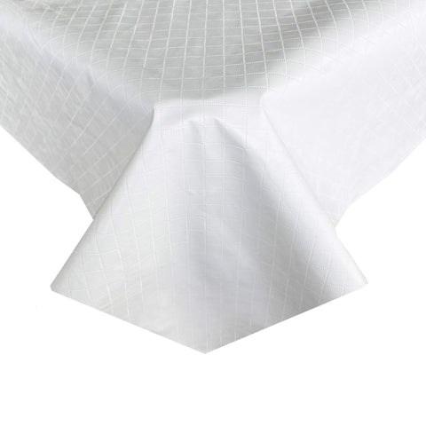 Newbridge Quilted table pad waterproof surface close-up highlights durable protection.