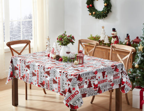 Newbridge Santa Snowflakes print closeup; adds festive charm while wiping clean after snacks.
