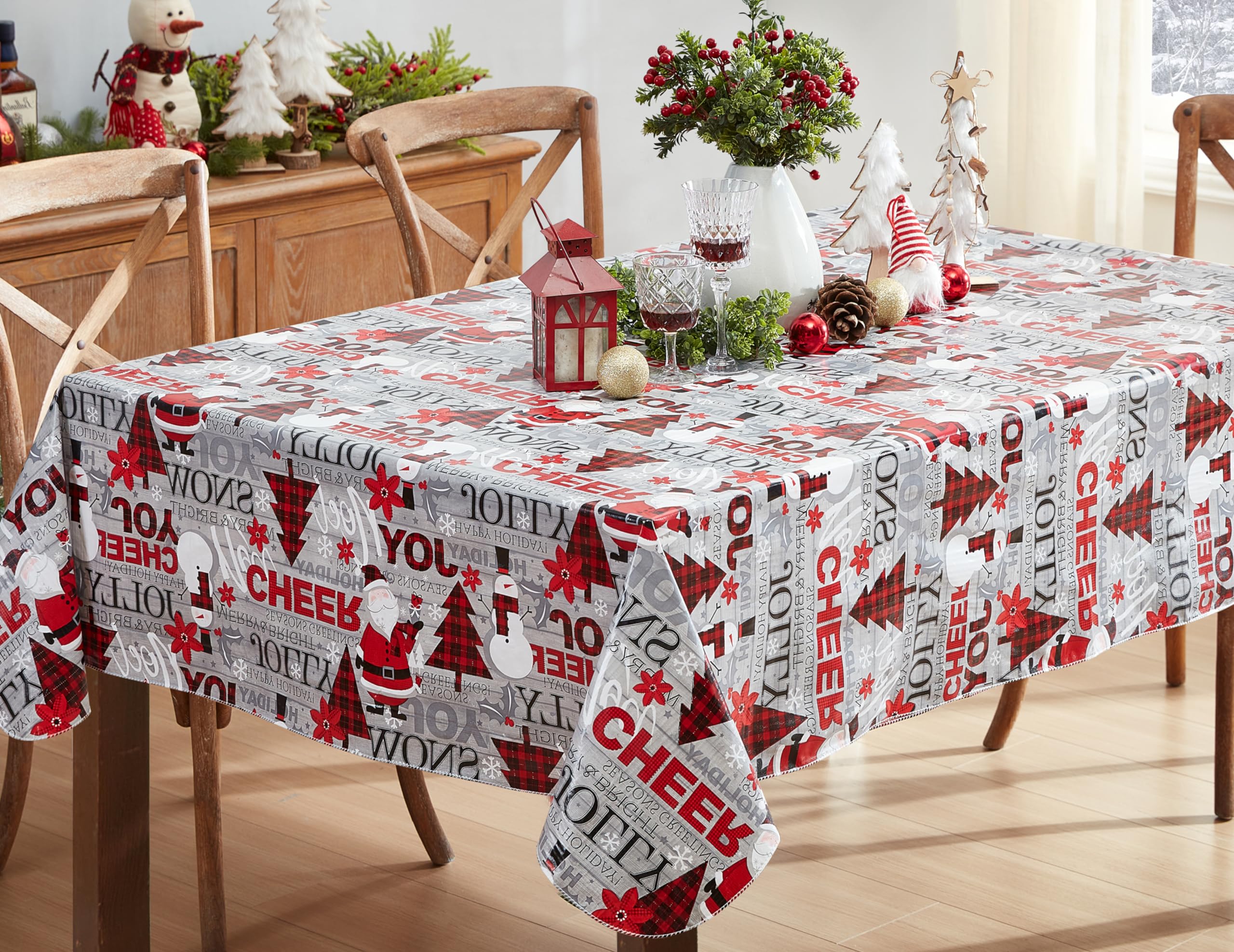 Newbridge Waterproof vinyl surface; spills wipe away easily for busy holiday meals.