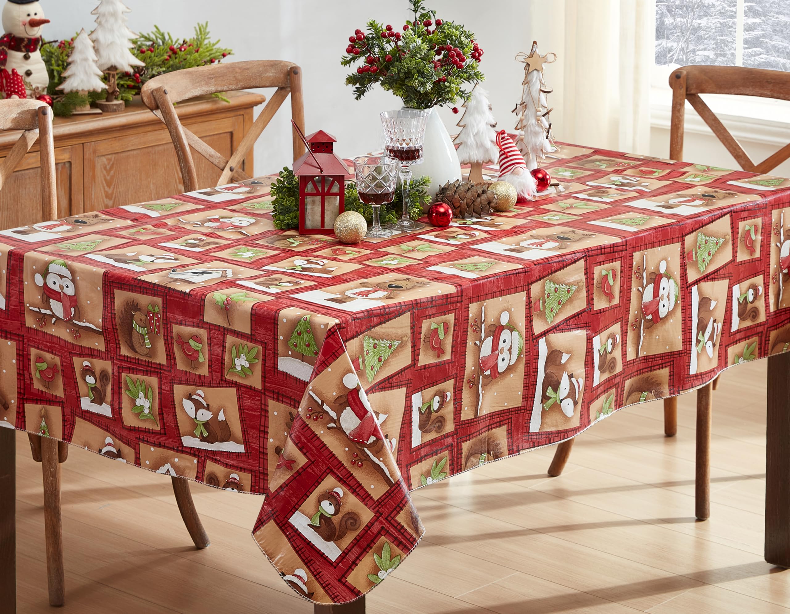 Newbridge waterproof vinyl surface is easy to wipe clean after meals.