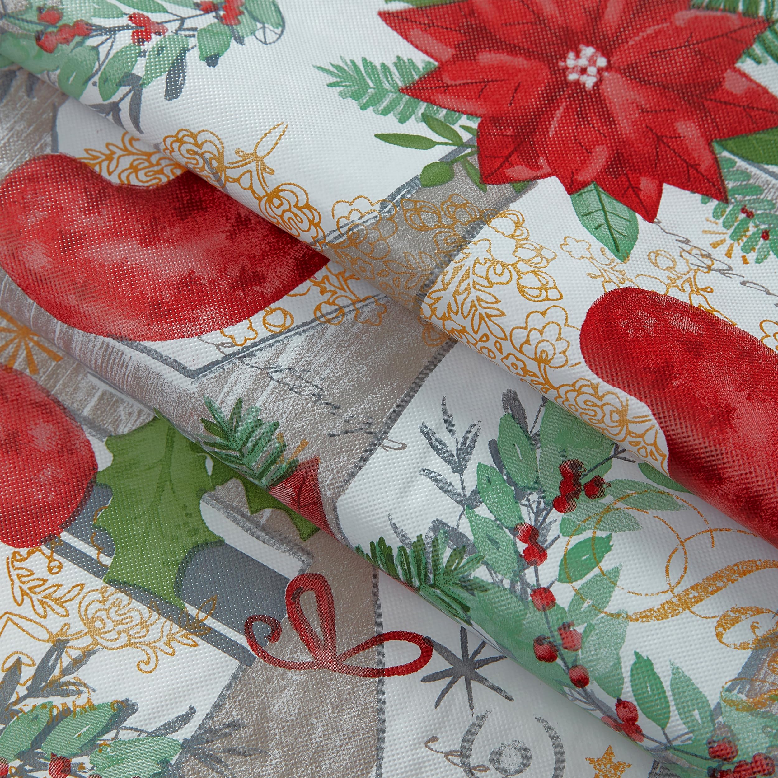 Newbridge winter party tablecloth withstands spills during gatherings