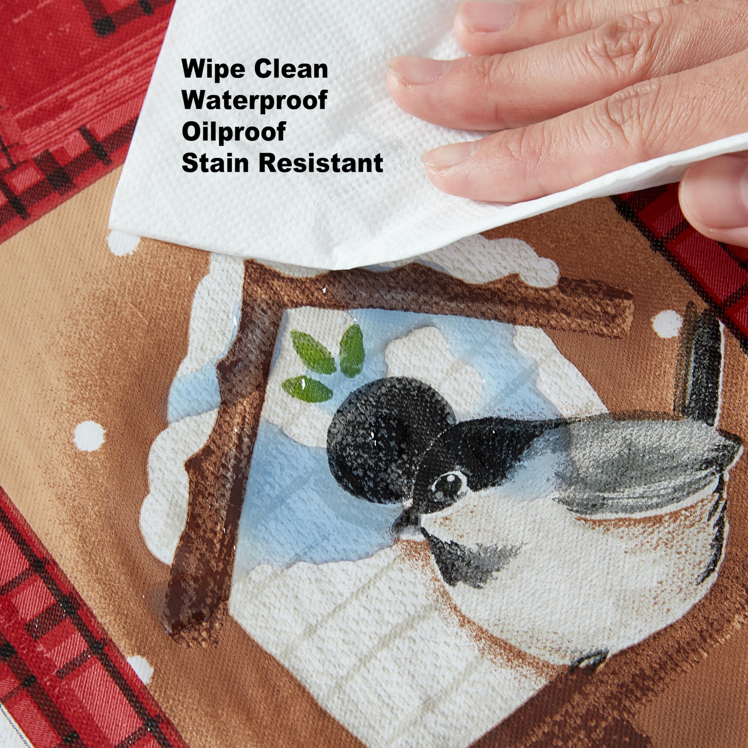 Newbridge owl-print woodland tablecloth for a woodland holiday look.