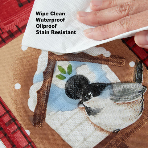 Newbridge owl-print woodland tablecloth for a woodland holiday look.