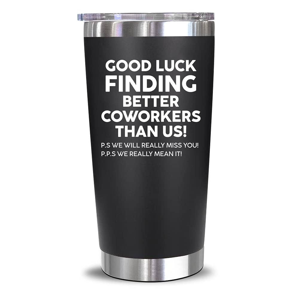 NewEleven co-worker leaving gift tumbler, front view, perfect for a farewell moment