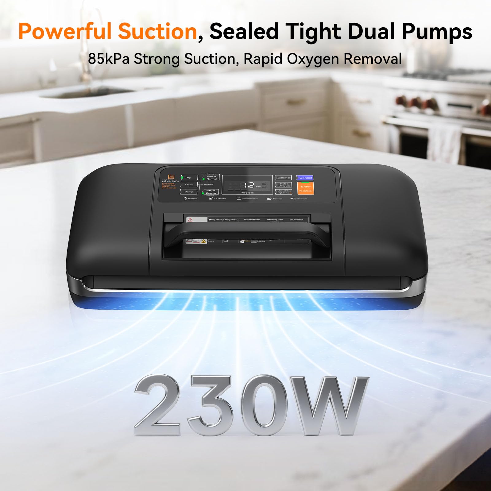 Newise easy-lock handle enables one-handed sealing for quick kitchen use