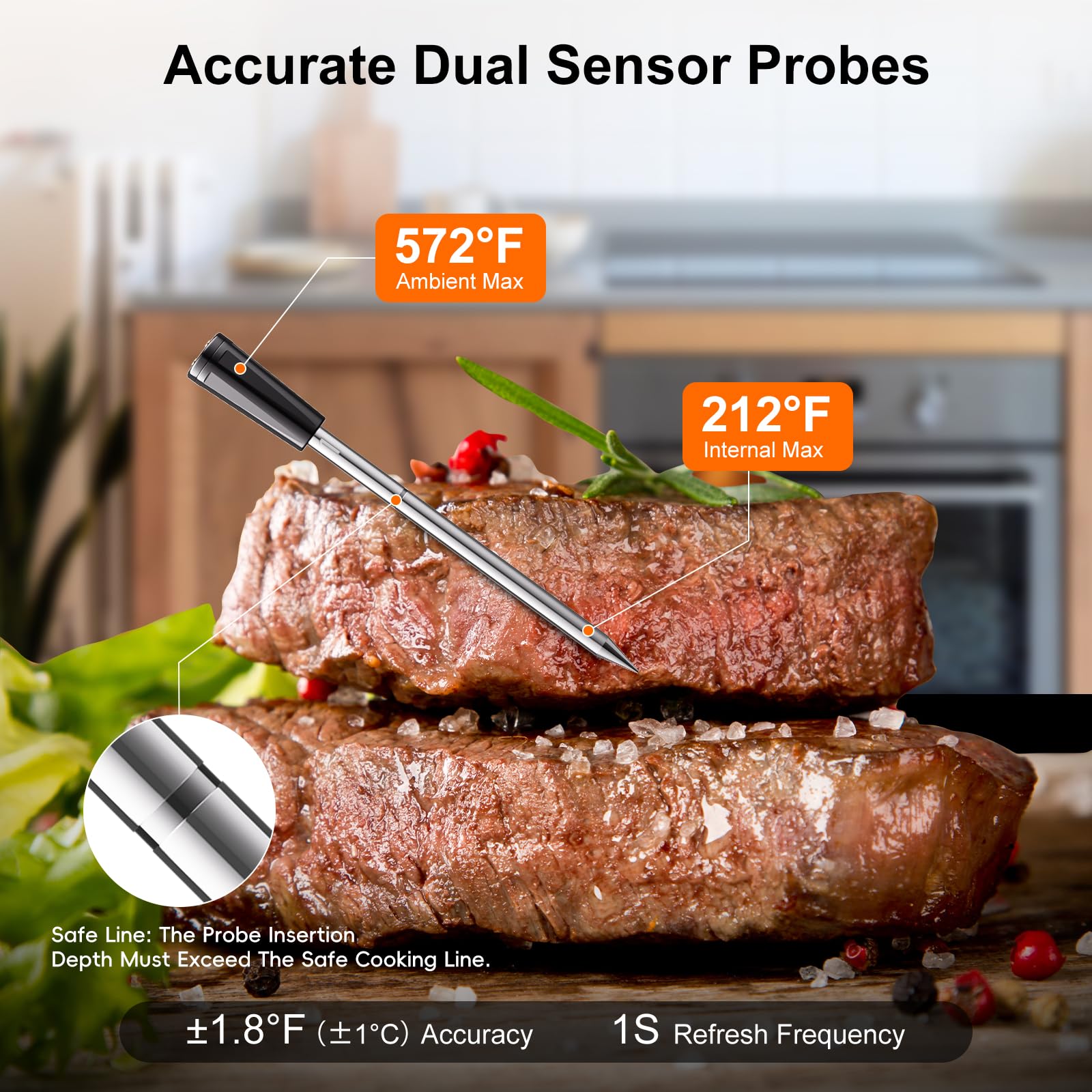 Newise outdoor cooking scene demonstrates remote monitoring in action.