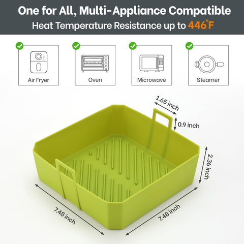 NEWITEE non-toxic platinum silicone keeps baskets clean and grease-free.