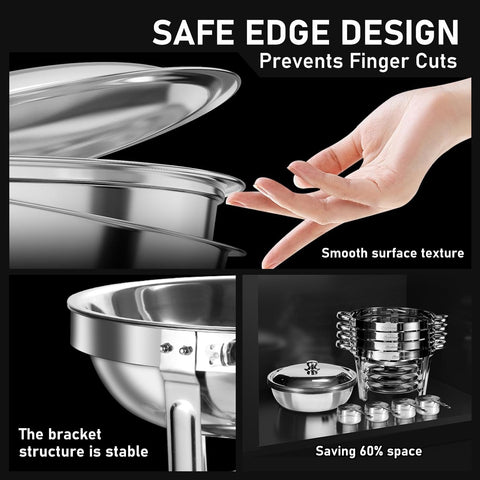 NEWKITCHEN buffet stand and lid assembly demonstrates quick setup