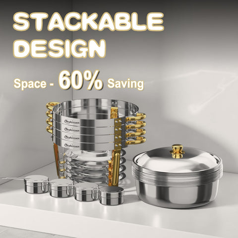 NEWKITCHEN triangle-stability base ensures wobble-free serving