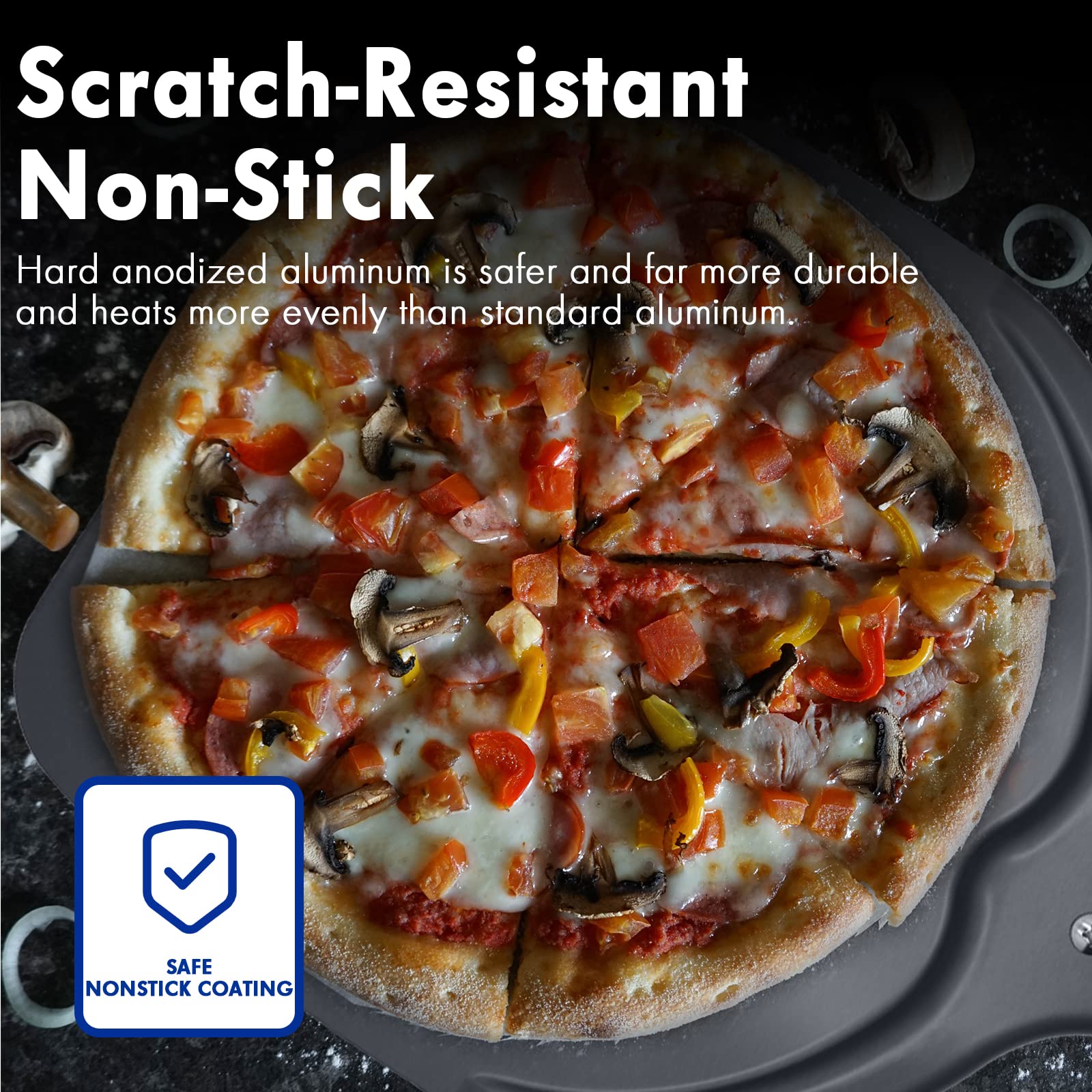 Newmeto perforated design promotes crisp crust and steam release