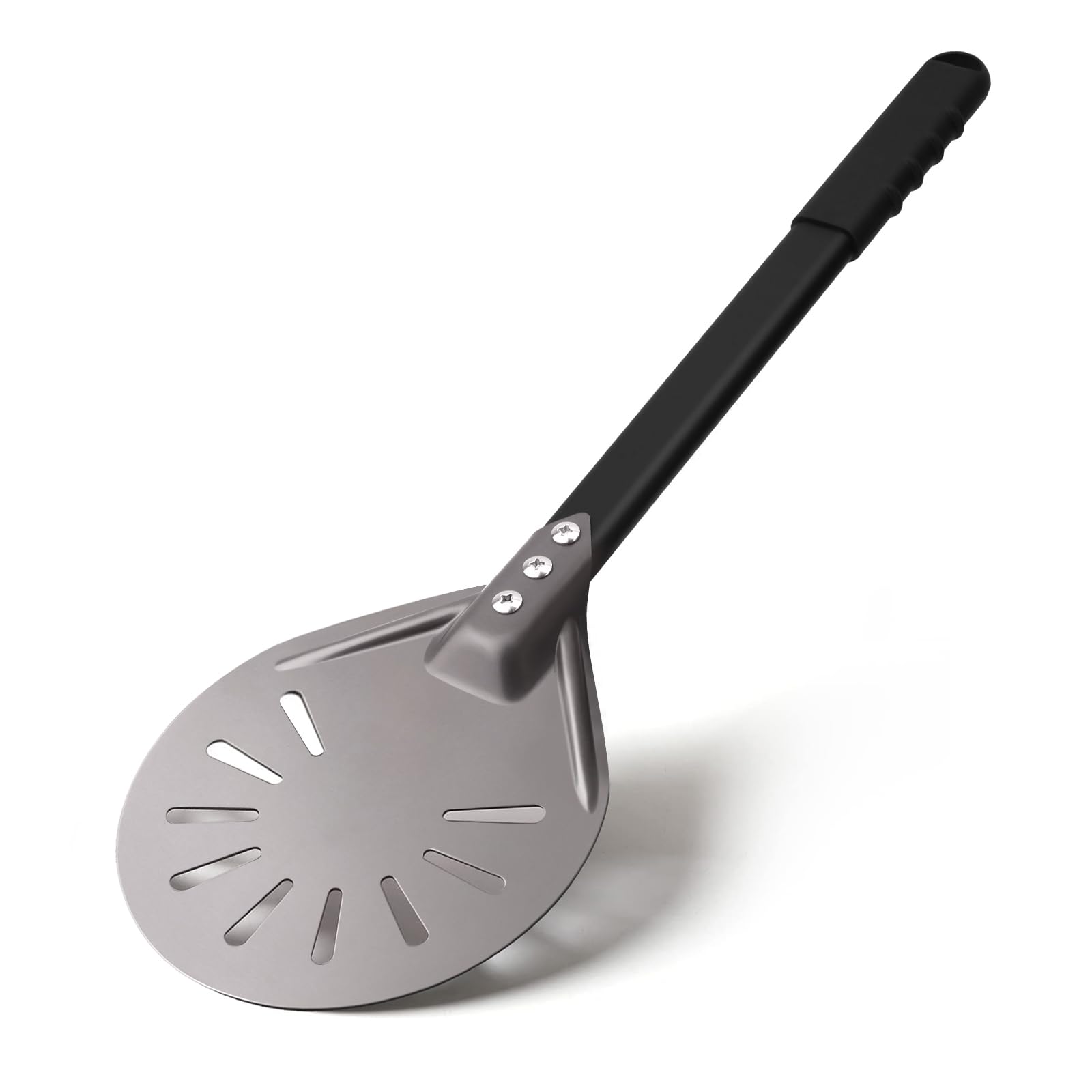 Newmeto pizza turning peel with 6-inch head for smooth sliding and crisp crust