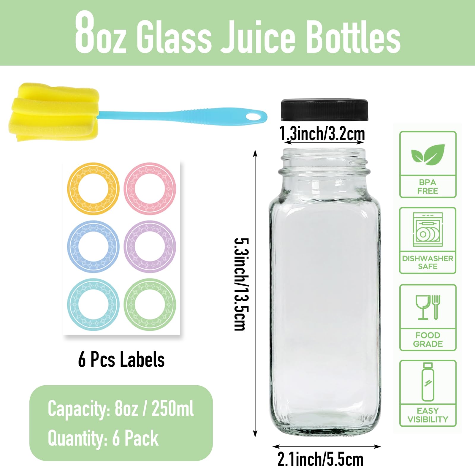 NEWMIAO leak-proof cap on glass bottle ensures spills-free transport