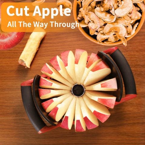 Newness 16-slice-through apple slicer creates consistent portions for baking.