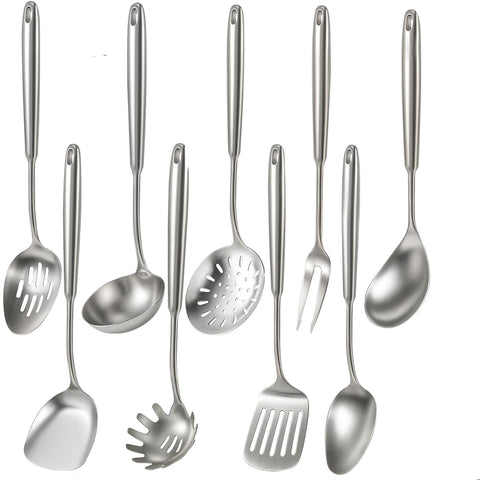 Newness 9 Pcs Utensils Set with soup ladle for effortless serving and durability.