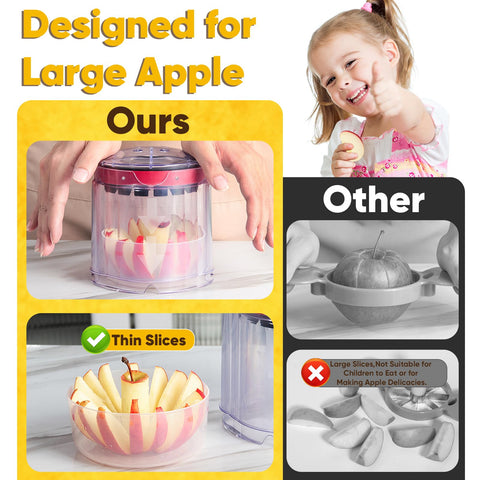 Newness Apple Slicer 16 thin slices for uniform kid friendly portions